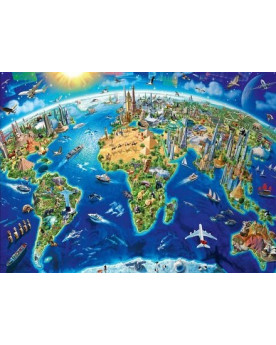 Puzzle 200 piezas XXL - Monumentos del mundo - Ravensburger