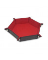 Bandeja Para Dados Hexagonal - Cuerina y Paño Premium