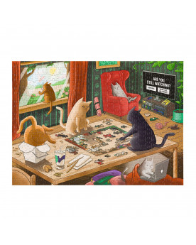Puzzle Exploding Kittens 1000 Piezas - Cats in Quarantine - Asmodee