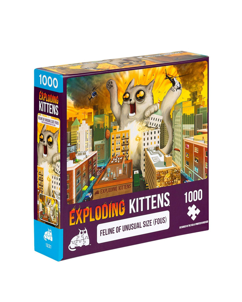 Puzzle Exploding Kittens 1000 Piezas - Feline of Unusual Size - Asmodee