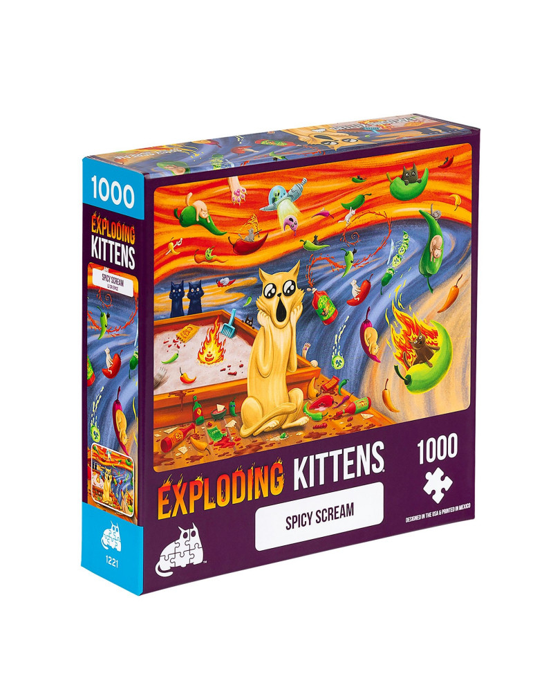 Puzzle Exploding Kittens 1000 Piezas - Spicy Scream - Asmodee