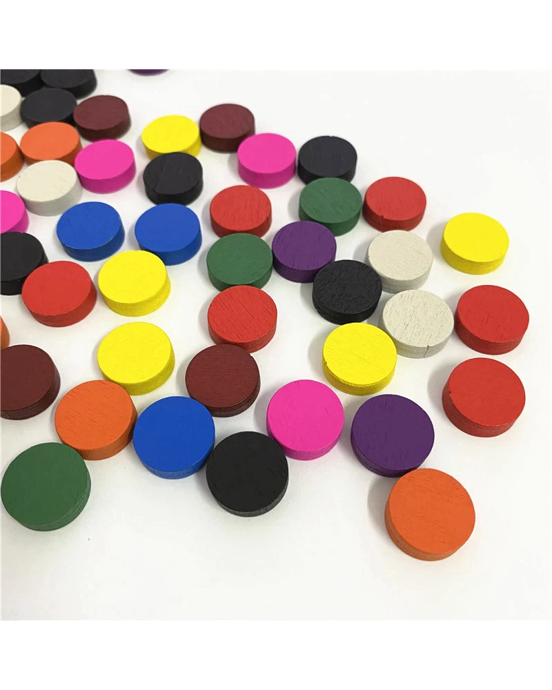 Cilindros de Madera 10mm Multicolor (10 Unidades)