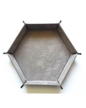 Bandeja Para Dados Hexagonal - Cuerina y Paño Premium