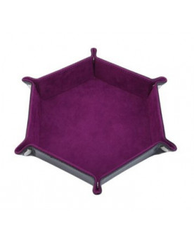 Bandeja Para Dados Hexagonal - Cuerina y Paño Premium