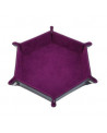 Bandeja Para Dados Hexagonal - Cuerina y Paño Premium