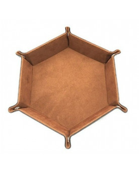 Bandeja Para Dados Hexagonal - Cuerina y Paño Premium