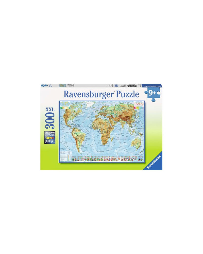 Puzzle 300 piezas XXL - Mapamundi Político - Ravensburger