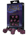 Call of Cthulhu 7th Edition - Black & Magenta - 7 Dice Set