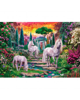 Puzzle 2000 piezas - Classical Garden Unicorns - Clementoni