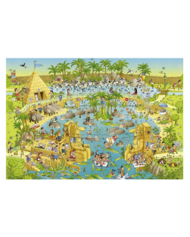 Puzzle 1000 piezas - Zoo Nile Habitat - Heye