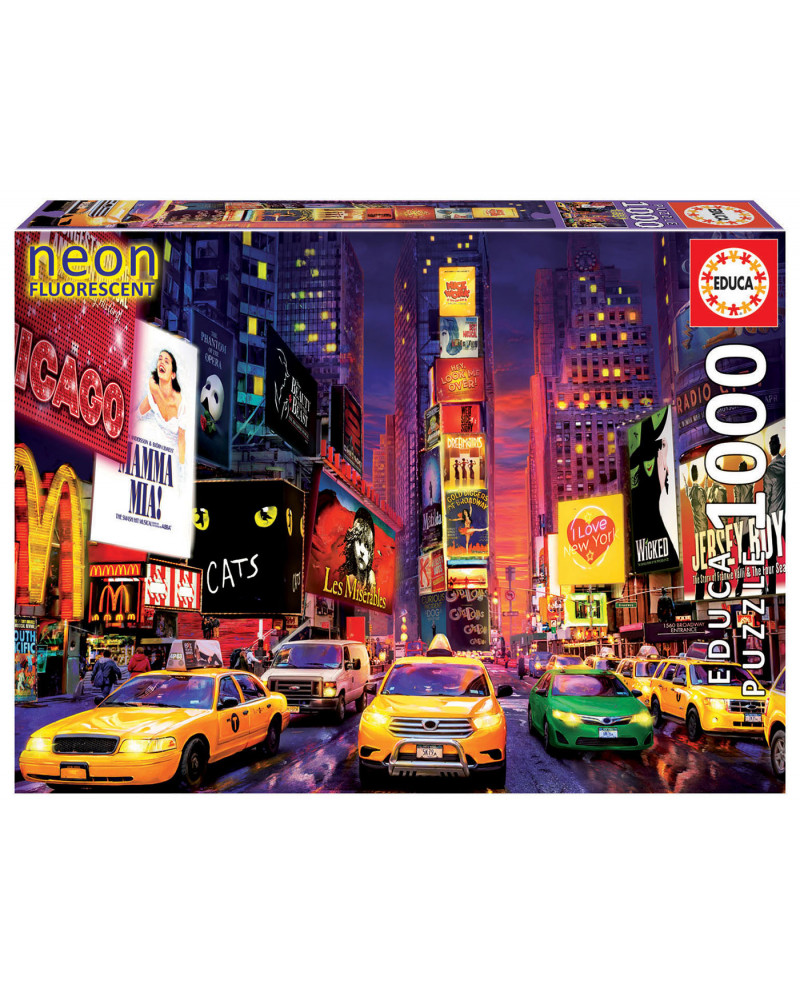 Puzzle 1000 Piezas - Times Square Neon - Educa