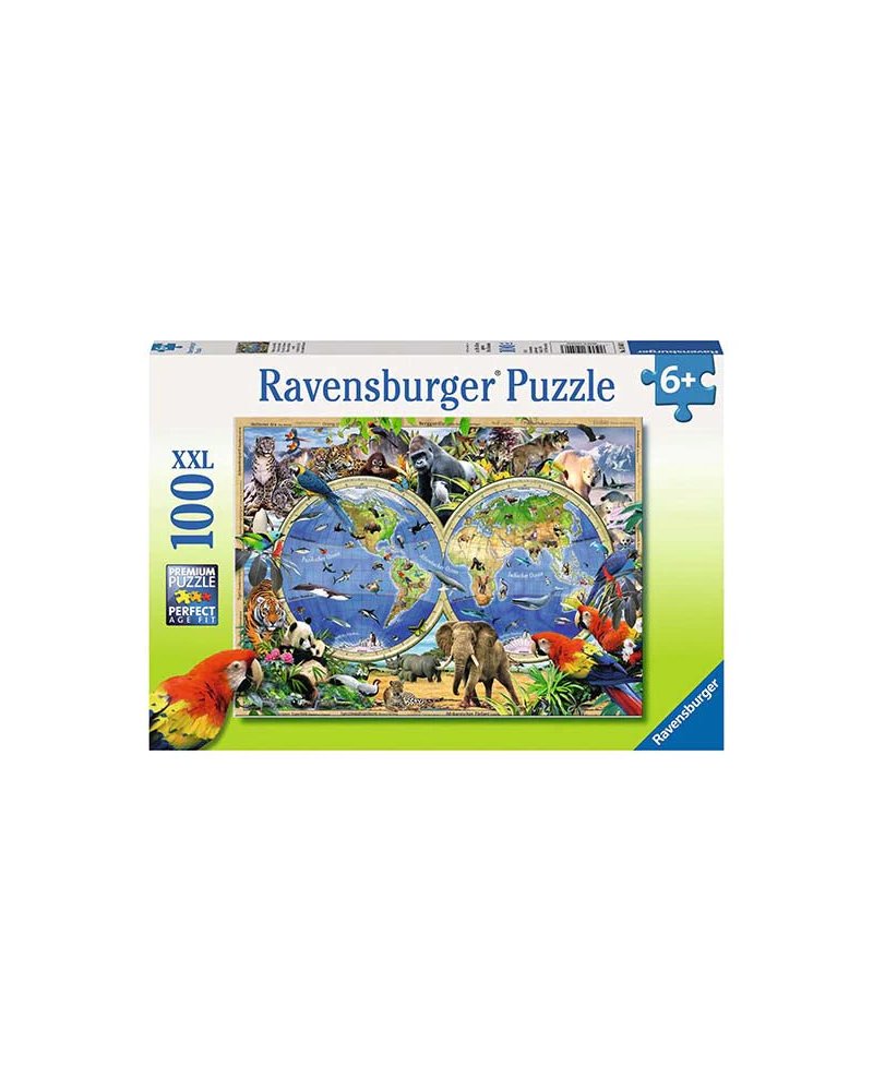 Puzzle 100 piezas XXL - Animales del Mundo - Ravensburger