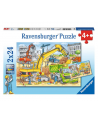 Puzzle 2x24 piezas - Sitio de Construcción - Ravensburger