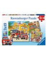 Puzzle 3x49 piezas - Bomberos en Acción - Ravensburger
