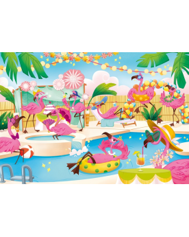 Puzzle 104 piezas - Flamingos Party - Clementoni
