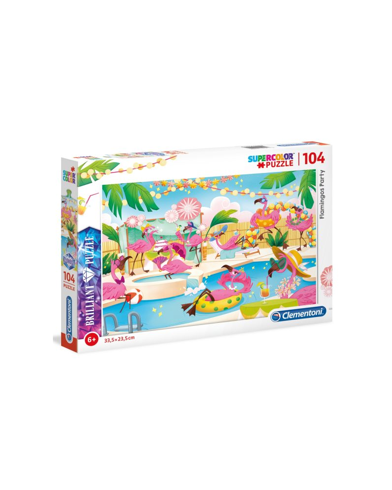 Puzzle 104 piezas - Flamingos Party - Clementoni [20151]