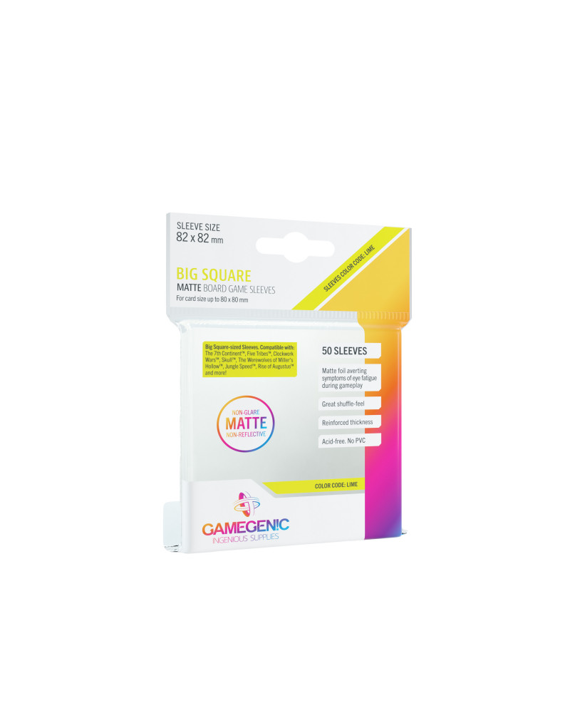 Protectores GameGenic Matte Big Square (Cartas hasta 82x82 mm)