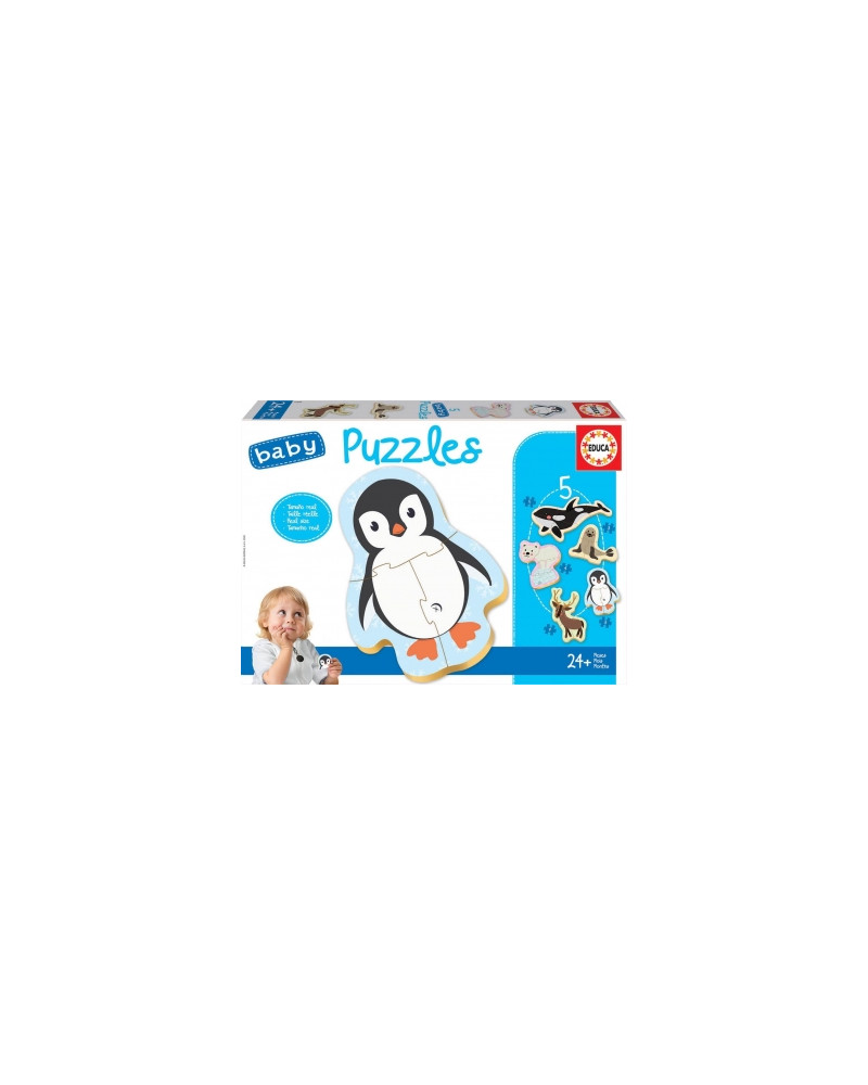 Puzzles 3 a 5 piezas Baby Puzzles - Animales Polares - Educa