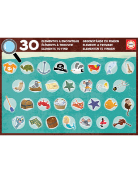Puzzle Detectives 50 piezas - Barco Pirata - Educa