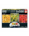 Puzzle 3 x 500 Piezas - Deco Frutas Y Flores - Educa