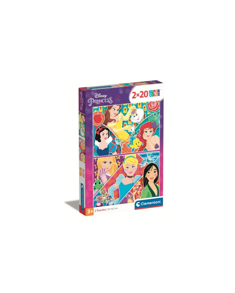 Puzzle 2x20 Piezas - Princesas Disney - Clementoni [24766]