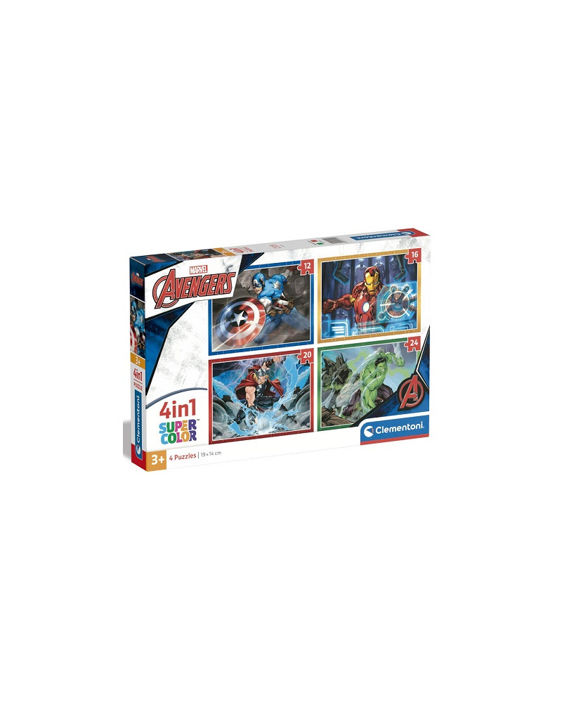 Puzzle Progresivo 4 en 1 - Avengers - Clementoni [21525]