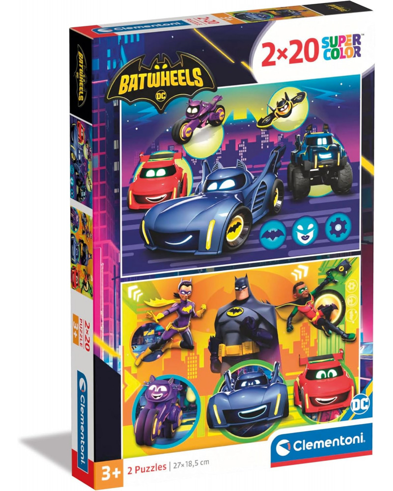 Puzzle 2x20 Piezas - Batwheels - Clementoni [24806]
