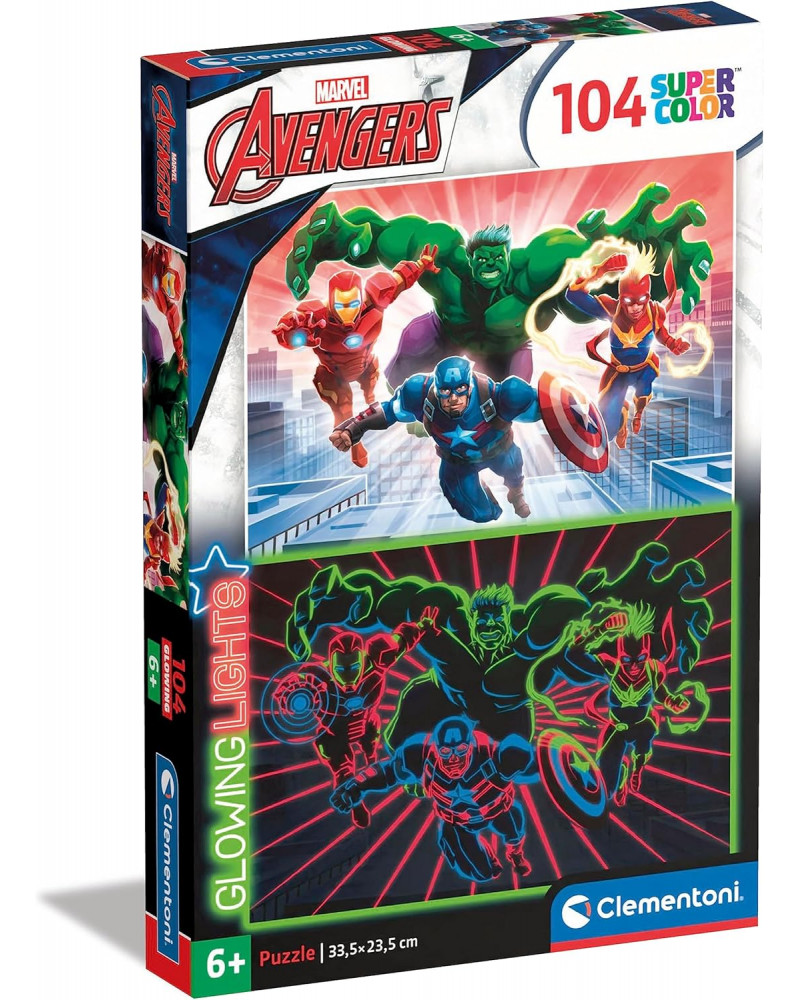 Puzzle 104 piezas - Avengers Fosforescentes - Clementoni [27554]