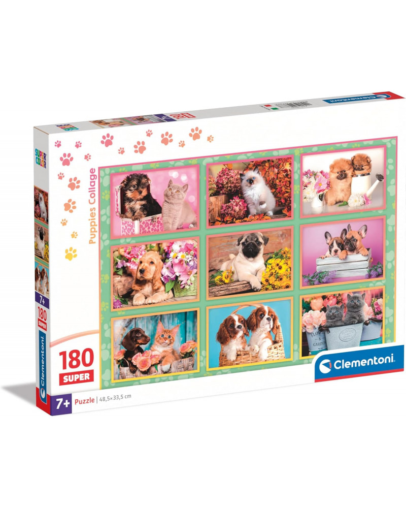 Puzzle 180 Piezas - Puppies Collage - Clementoni [29788]