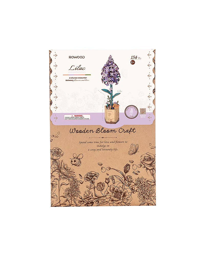 Puzzle 3D - Flor de Madera - Lilac - Rowood