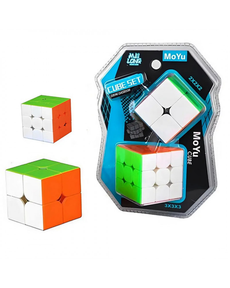 Pack Cubos MoYu MeiLong 2x2 + 3x3 Stickerless