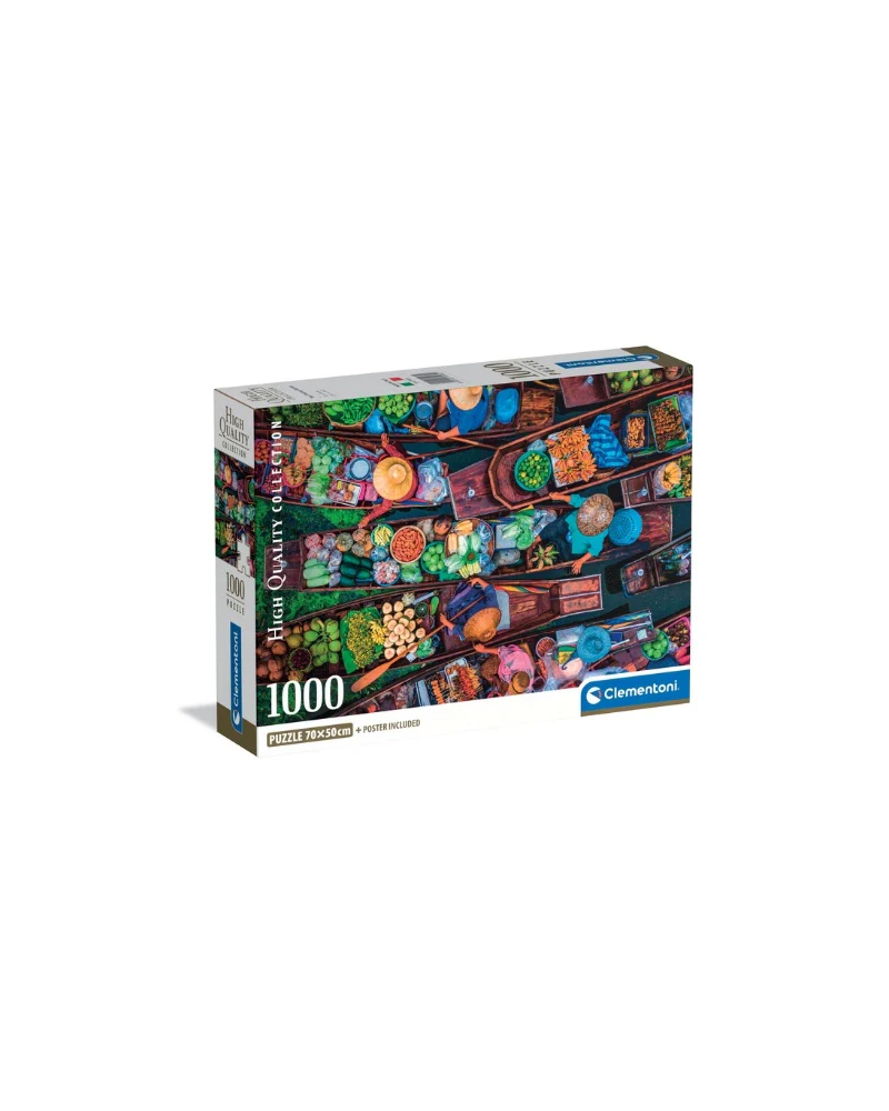 Puzzle 1000 Piezas - Mercado Flotante Thai - Clementoni [39932]