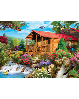 1000 Piezas - Cascading Cabin - Master Pieces