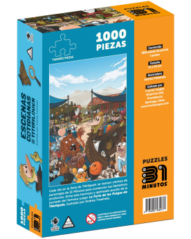 Puzzle 1000 piezas - Escenas Cotidianas de Titirilquén - 31 Minutos