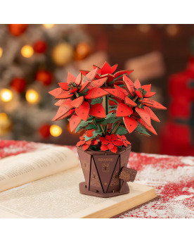 Puzzle 3D - Flor de Madera - Poinsettia - Rowood [TF001]