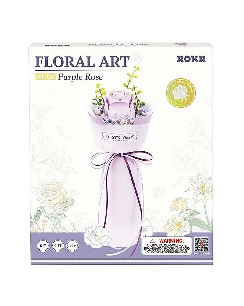 Puzzle 3D - Florar Art - Purple Rose - ROKR [AF021]