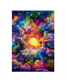 Puzzle 500 piezas - Psychedelic Jungle Sunrise- Clementoni [35530]