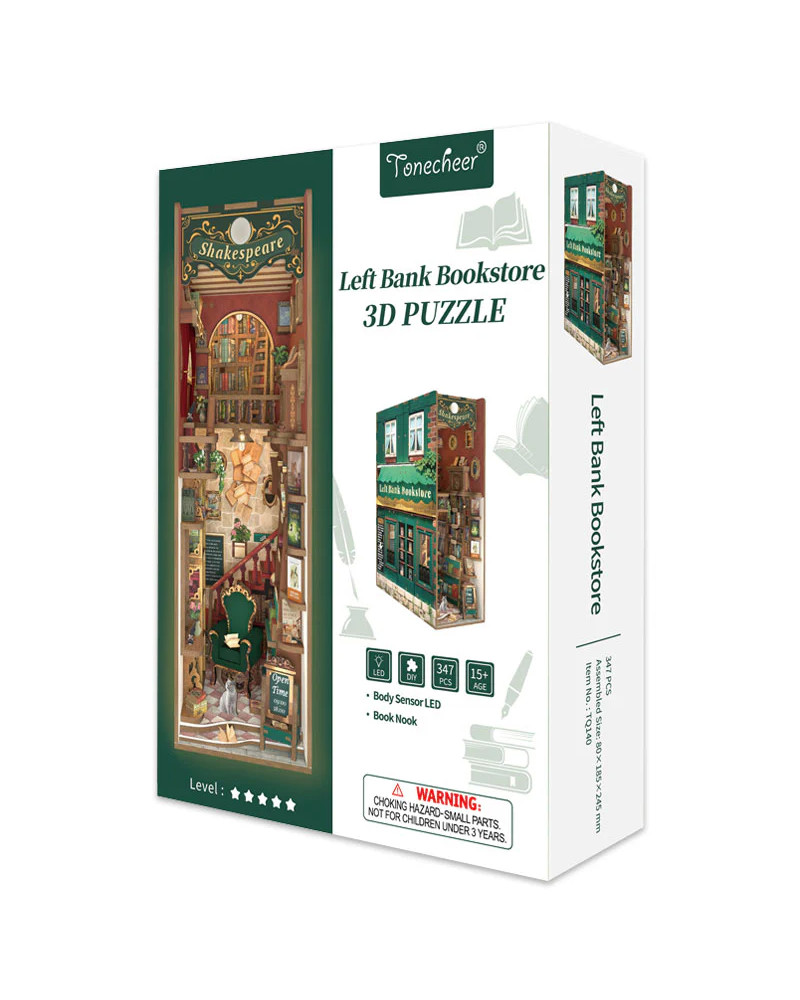 Puzzle 3D - Separador de Libros - Left Bank Bookstore - Tonecheer [TQ140]