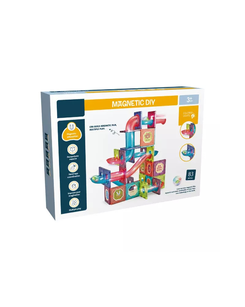 Magnetic Track 83 Pcs - Flashing Rolling Ball