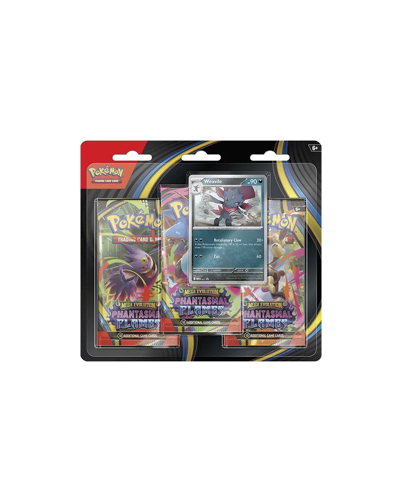 Blister de 3 Sobres - Megaevolución: Llamaradas Fantasmales - JCC Pokémon