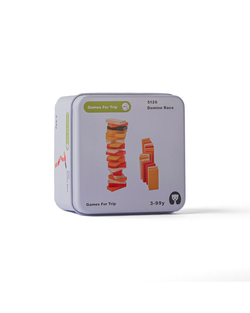 [Empaque Dañado] Juego Destreza en Caja Metal - Domino Race