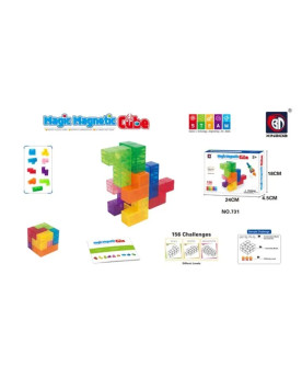[Empaque Dañado] Magic Magnetic Cube - 156 desafíos (9 bloques)