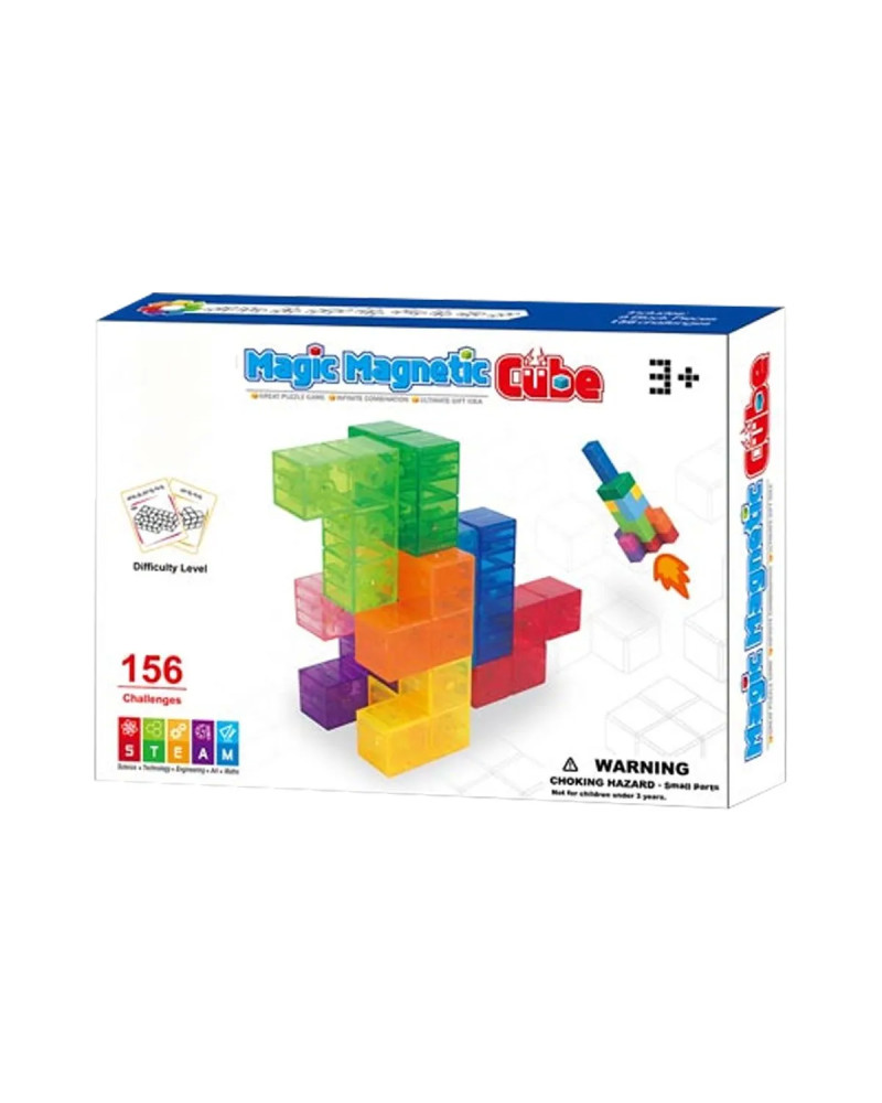 [Empaque Dañado] Magic Magnetic Cube - 156 desafíos (9 bloques)