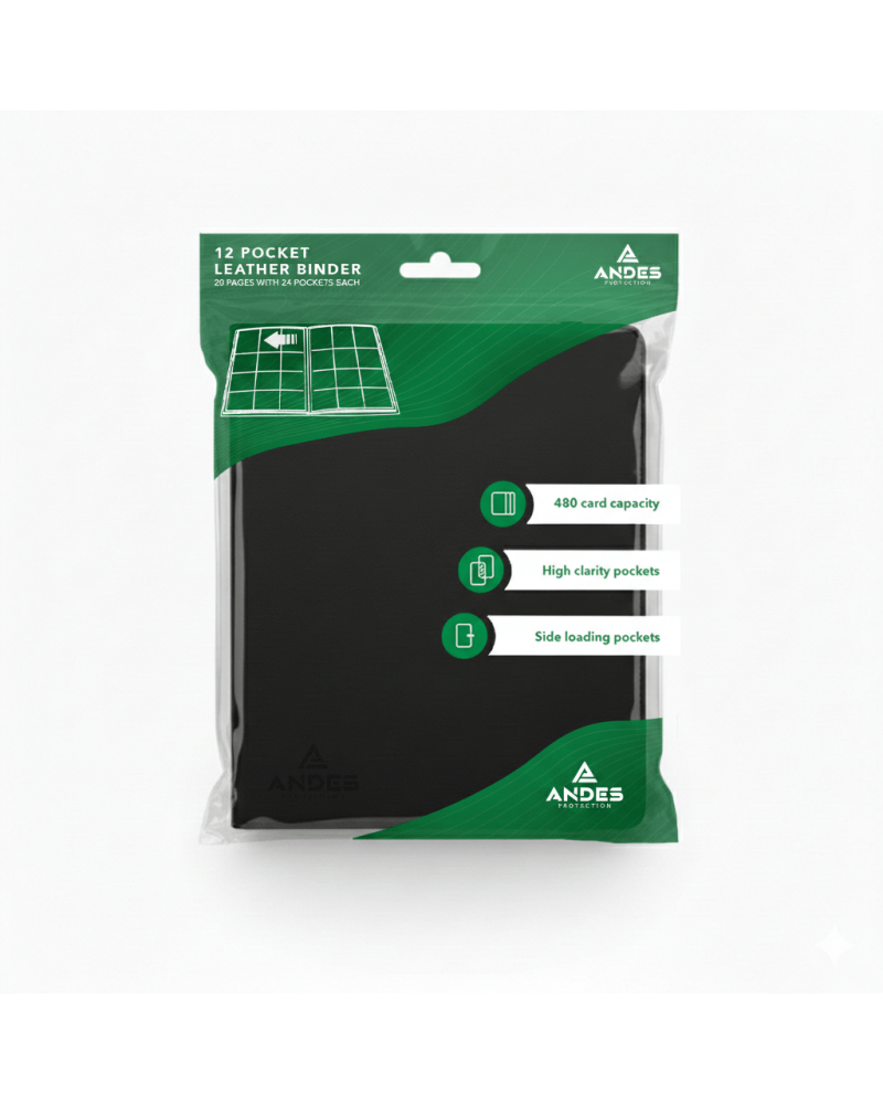Carpeta de Cuero - Andes Protection 12 Pocket - Negro