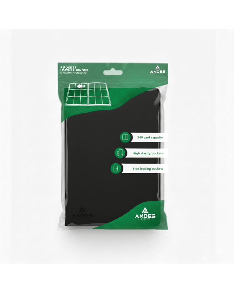Carpeta de Cuero - Andes Protection 9 Pocket - Negro