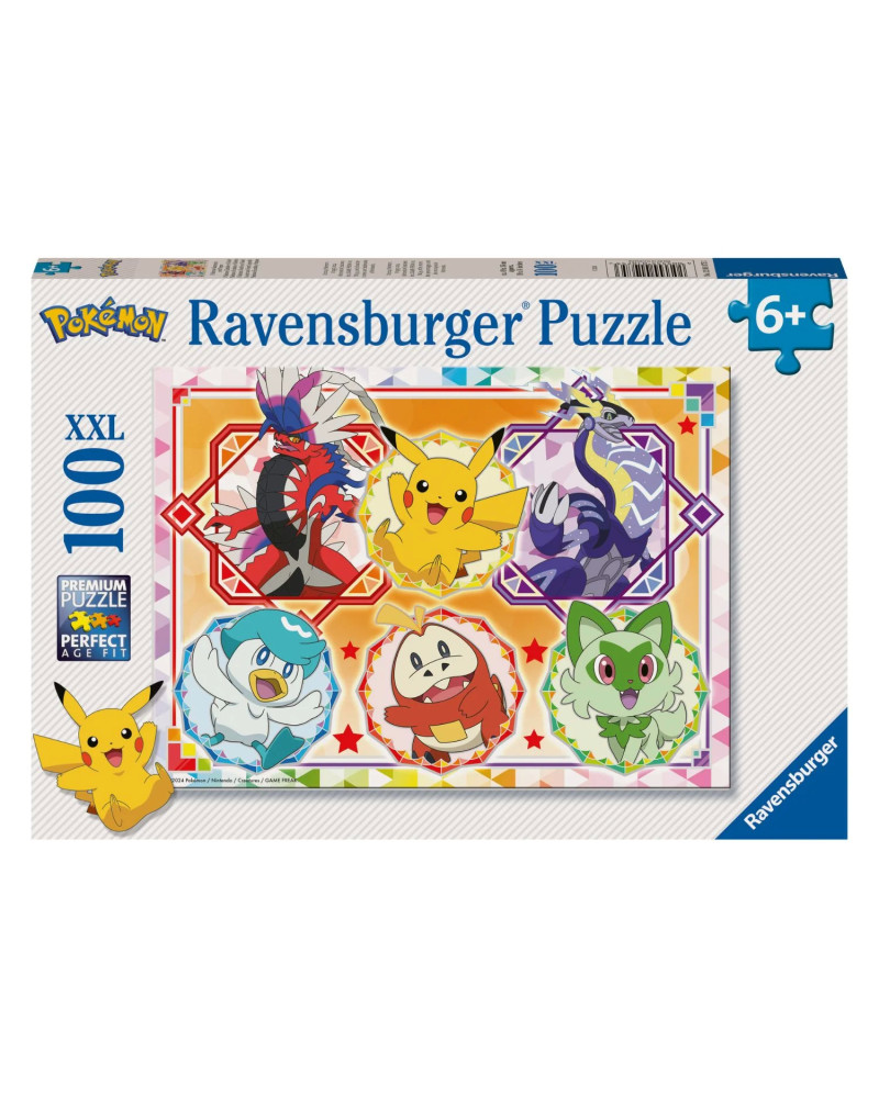 Puzzle 100 piezas XXL - Pókemon Escarlata y Púrpura - Ravensburger
