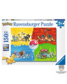 Puzzle 150 piezas XXL - Los Diferentes Tipos de Pókemon - Ravensburger