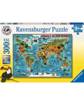 Puzzle 300 piezas XXL - Animales del Mundo - Ravensburger