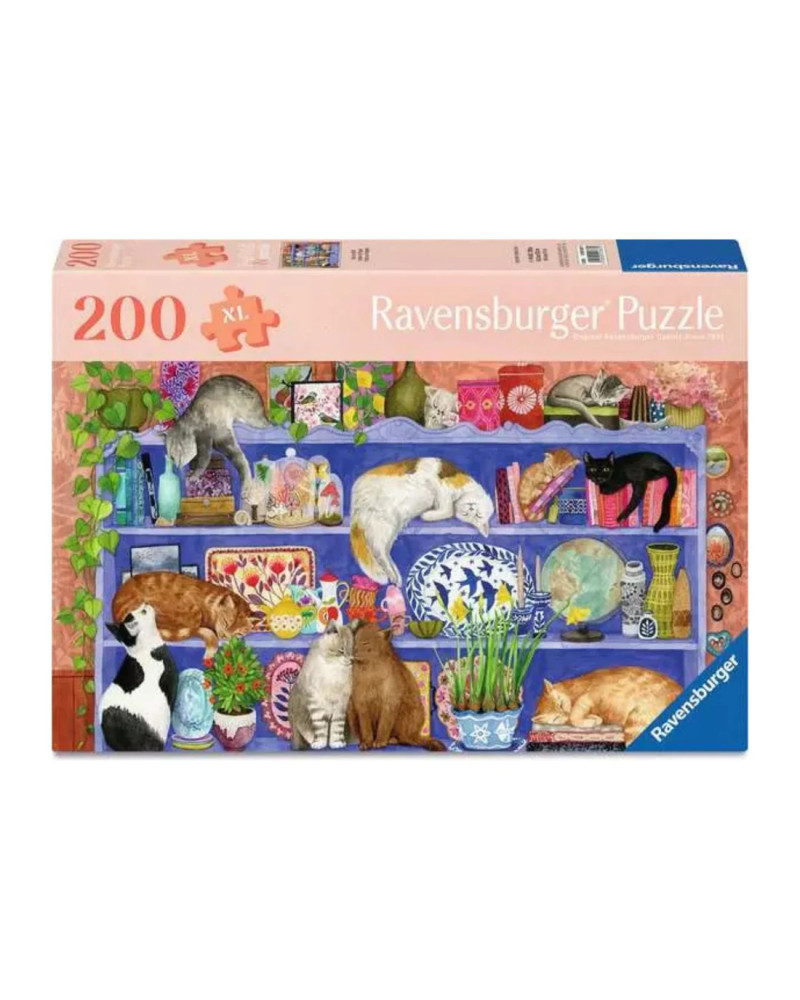 Puzzle 200 piezas - Cats on Shelf - Ravensburger