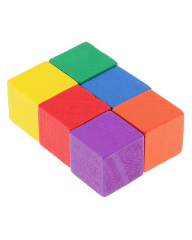 Cubos de Madera Multicolor 20mm (6 Unidades)